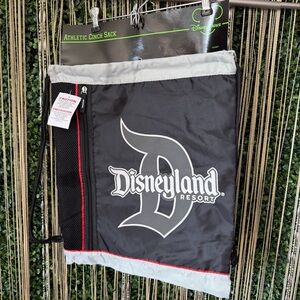 Disney Black and Gray Cinch Backpack with Red Accent